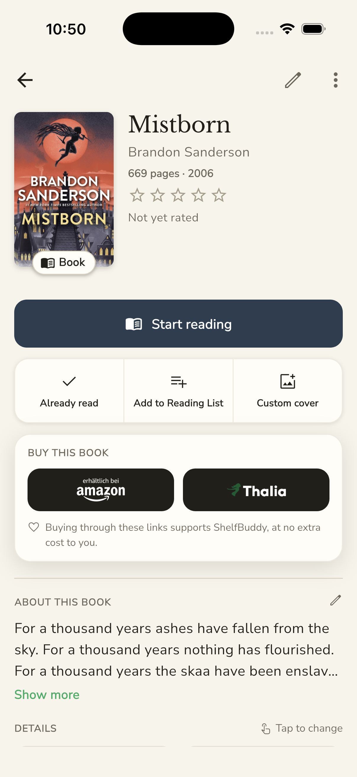 Book details